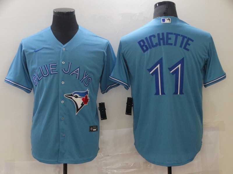 Men%27s Toronto Blue Jays #11 Bo Bichette Light Blue Stitched MLB Cool Base Nike Jersey